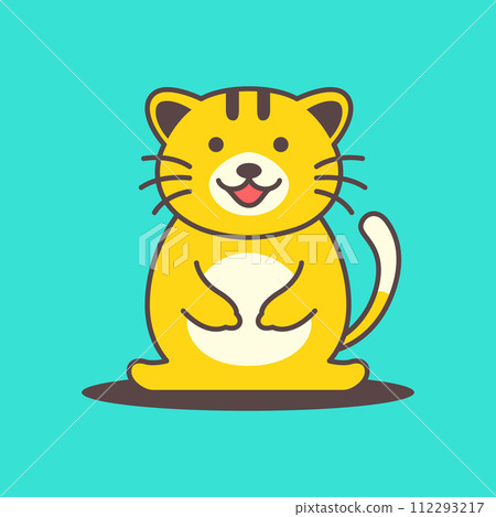 orange kitten cat pets cute happy colorful mascot cartoon logo vector icon illustration orange kitten cat pets cute happy colorful mascot cartoon logo vector icon illustration 112293217
