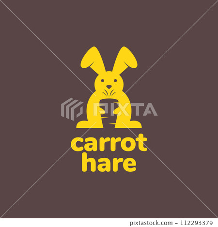 animal pets rabbit hare bunny carrot food flat modern simple logo design vector animal pets rabbit hare bunny carrot food flat modern simple logo design vector 112293379