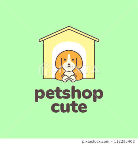 animal pets puppy dog beagle home cage mascot cartoon cute logo design vector animal pets puppy dog beagle home cage mascot cartoon cute logo design vector 112293408