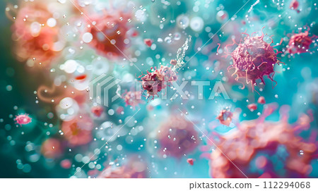 Cancer Cells in Water with Cell Therapy 112294068