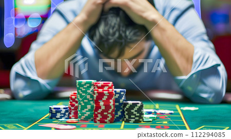 Depiction of Gambling Fear and Loss in Post-Modern Style Depiction of Gambling Fear and Loss in Post-Modern Style 112294085
