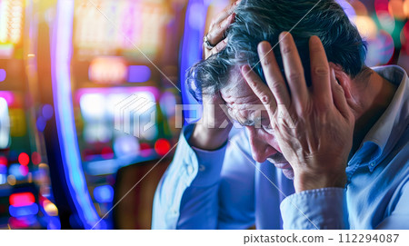 Man Feeling Upset at Casino 112294087