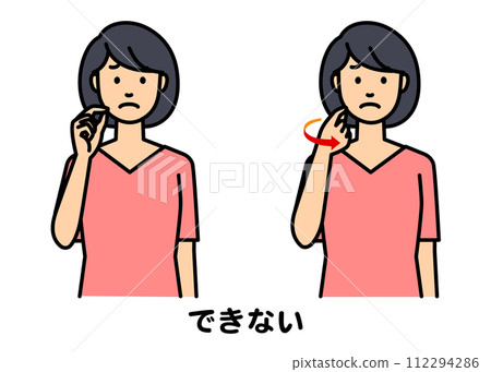 女人用手語說“我不能” 112294286