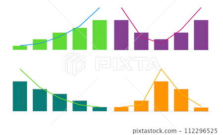 Image of rising and falling graphs Image of rising and falling graphs 112296525