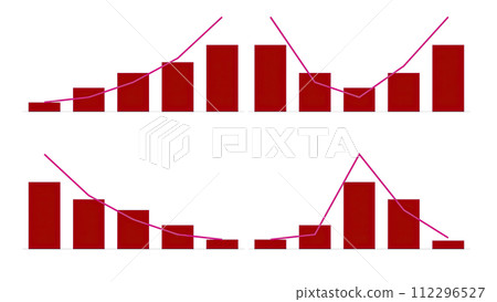 Image of rising and falling graphs Image of rising and falling graphs 112296527