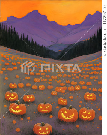 Halloween long shot pastel tones extreme. 112297155