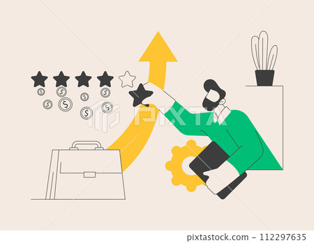 Brand reputation abstract concept vector illustration. Brand reputation abstract concept vector illustration. 112297635