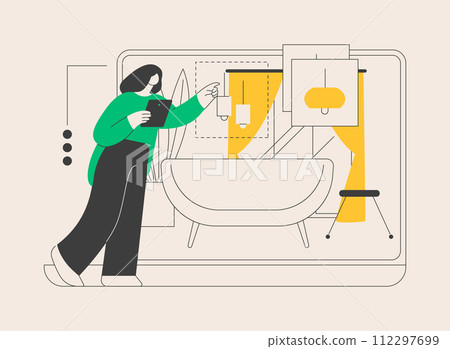 Interior design abstract concept vector illustration. 112297699