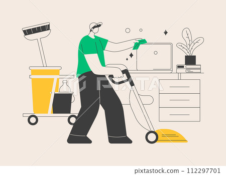 Commercial cleaning abstract concept vector illustration. Commercial cleaning abstract concept vector illustration. 112297701