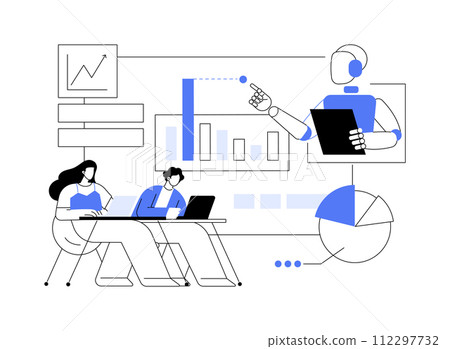 AI-Powered Advanced Data Processing abstract concept vector illustration. 112297732