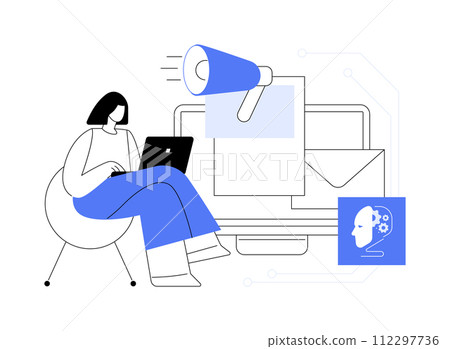 AI-Personalized Marketing Messaging abstract concept vector illustration. 112297736