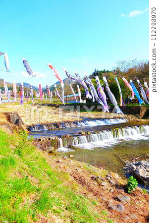 Carp streamer, carp streamer, carp banner, Takase River, Yamagata City 112298970