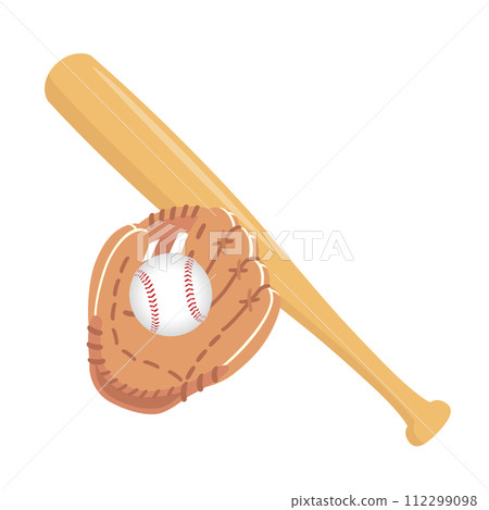 棒球、球棒和手套 棒球、球棒和手套 112299098