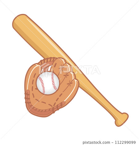 棒球、球棒和手套 112299099