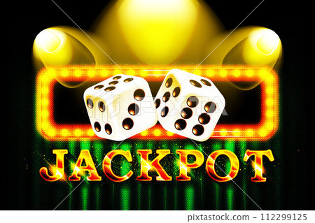 Jackpot word on banner with green curtains Vector illustration Jackpot word on banner with green curtains Vector illustration 112299125