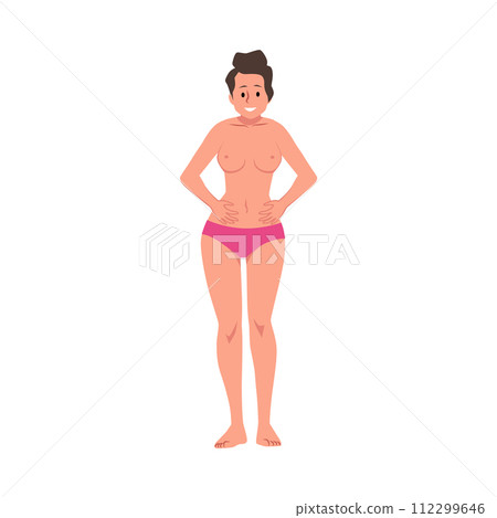 Breast self-exam health awareness vector illustration 112299646