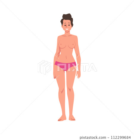 Confident woman body positivity vector illustration 112299684