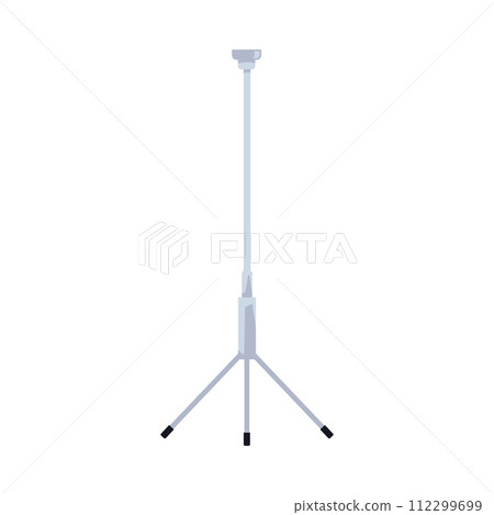 Extendable monopod tripod vector illustration Extendable monopod tripod vector illustration 112299699