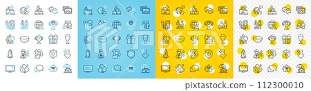 Vector icons set of Winner cup, Inflation and Salary line icons pack for web with Outsource work, Online storage, Monitor outline icon. Energy drops, Bowl dish, Rocket pictogram. Vector Vector icons set of Winner cup, Inflation and Salary line icons pack for web with Outsource work, Online storage, Monitor outline icon. Energy drops, Bowl dish, Rocket pictogram. Vector 112300010