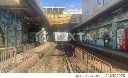 阪堺線新今宮站 Chin Chin 電車車站西成大阪復古風景牆藝術 阪堺線新今宮站 Chin Chin 電車車站西成大阪復古風景牆藝術 112300078