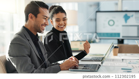 Business people, laptop advice and meeting for data analysis, teamwork and collaboration of finance report. Professional woman, clients or employees on computer for help or talk of online statistics Business people, laptop advice and meeting for data analysis, teamwork and collaboration of finance report. Professional woman, clients or employees on computer for help or talk of online statistics 112302195