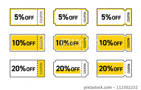 5%、10%、20%折扣優惠券 5%、10%、20%折扣優惠券 112302232