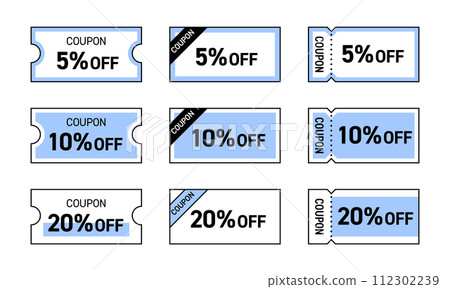 5%, 10%, 20% discount coupon tickets 5%, 10%, 20% discount coupon tickets 112302239