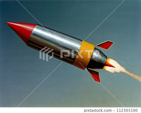 Rocket going from earth to space. 112303100