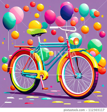 Bicycle illustration. Ecological sport Transport, Bicycle illustration. Ecological sport Transport, 112303117