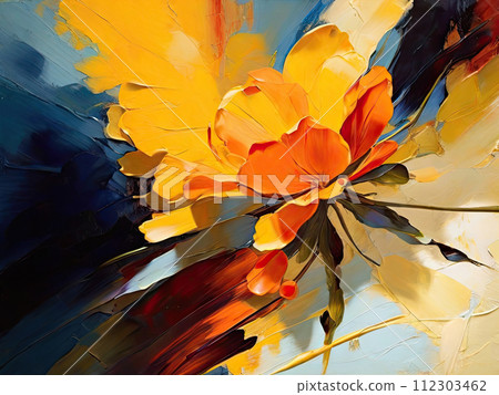 Abstract creative painting. Contemporary art. 112303462