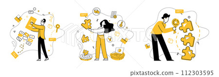 Logica vector illustration. Logica metaphorically dances with creativity in ballet innovative ideas Intelligence and logica are guiding stars in galaxy logical reasoning Success blossoms 112303595