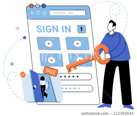 Online advertising vector illustration. Online networks provide vast cyberspace for businesses to connect with their target audience Generating innovative ideas is crucial for creating compelling 112303645