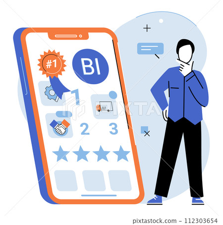 Business services. Vector illustration. Commerce thrives on exchange of goods and services Seeking assistance and advice from experts can guide business decisions The concept of business services 112303654