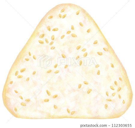 Illustration of white sesame rice ball Illustration of white sesame rice ball 112303655