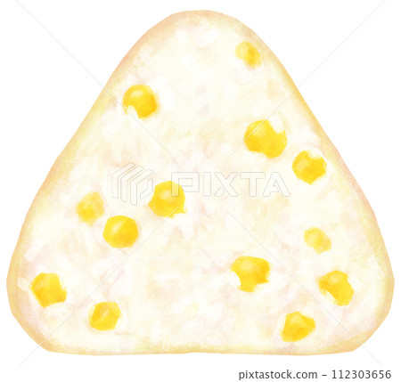 Illustration of rice ball with corn 112303656