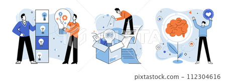 Thinking differently vector illustration. Independence blossoms when you cultivate soil thinking differently Success crowns those who dare to think differently and act uniquely Unleash 112304616