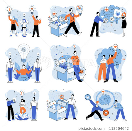 Thinking differently vector illustration. Success is symphony played by those who march to beat different drums The singularity your thoughts is canvas on which creativity paints Personality is brush 112304642