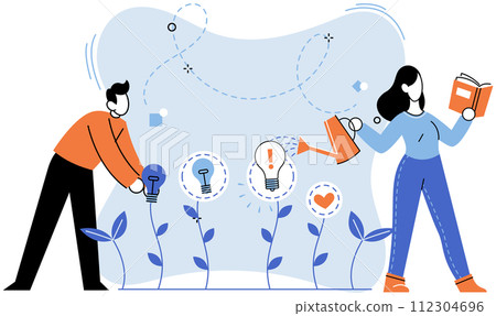 Thinking differently vector illustration. Independence is fuel propelling engine thinking differently Success is echo footsteps taken differently in journey innovation The concept individualism Thinking differently vector illustration. Independence is fuel propelling engine thinking differently Success is echo footsteps taken differently in journey innovation The concept individualism 112304696