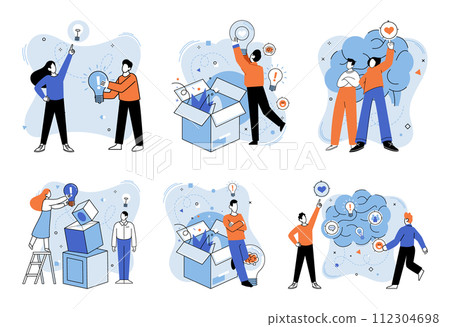 Thinking differently vector illustration. Embrace your identity its compass steering you through maze decisions Singularity is song sung by those who dare to think differently Independence 112304698
