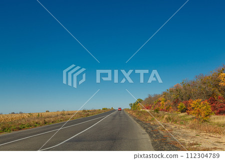 Highway track against the blue sky Highway track against the blue sky 112304789