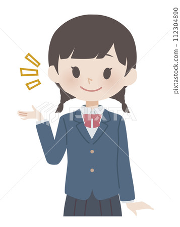 穿校服/制服的女孩 112304890