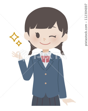 適合穿制服/制服的女孩 適合穿制服/制服的女孩 112304897