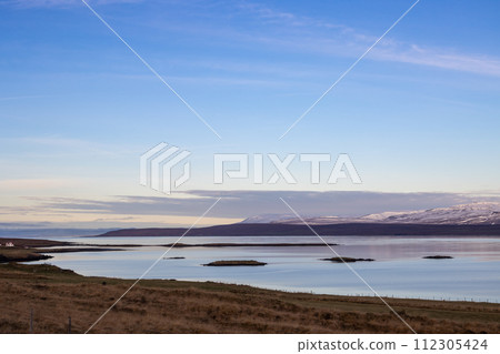 Fjord of Atlantic ocean and mountains, Iceland Fjord of Atlantic ocean and mountains, Iceland 112305424