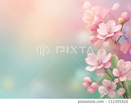 cherry blossom background with bokeh effect and copy space cherry blossom background with bokeh effect and copy space 112305828