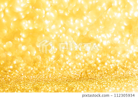 Gold glitter defocused texture background. gold christmas abstract background. 112305934