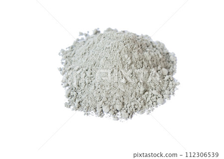 Pile cement powder isolated on white 112306539