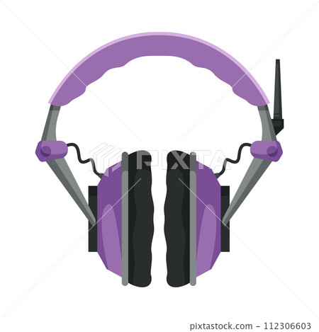 Wireless Gaming Earphones with Microphone, Accessory for Music Listening Vector Illustration 112306603