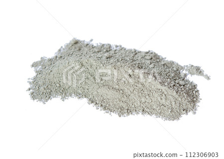 Pile cement powder isolated on white Pile cement powder isolated on white 112306903