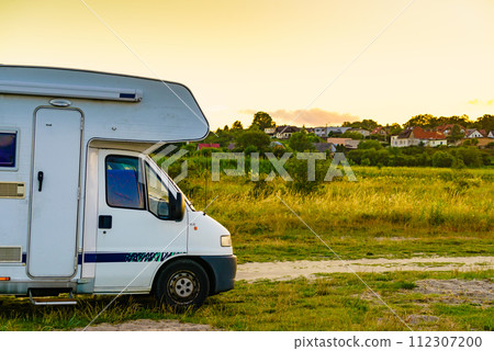 Camper camping on nature Camper camping on nature 112307200