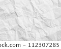 White crumpled paper texture background... 112307285